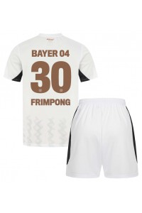 Fotbalové Dres Bayer Leverkusen Jeremie Frimpong #30 Dětské Venkovní Oblečení 2024-25 Krátký Rukáv (+ trenýrky)